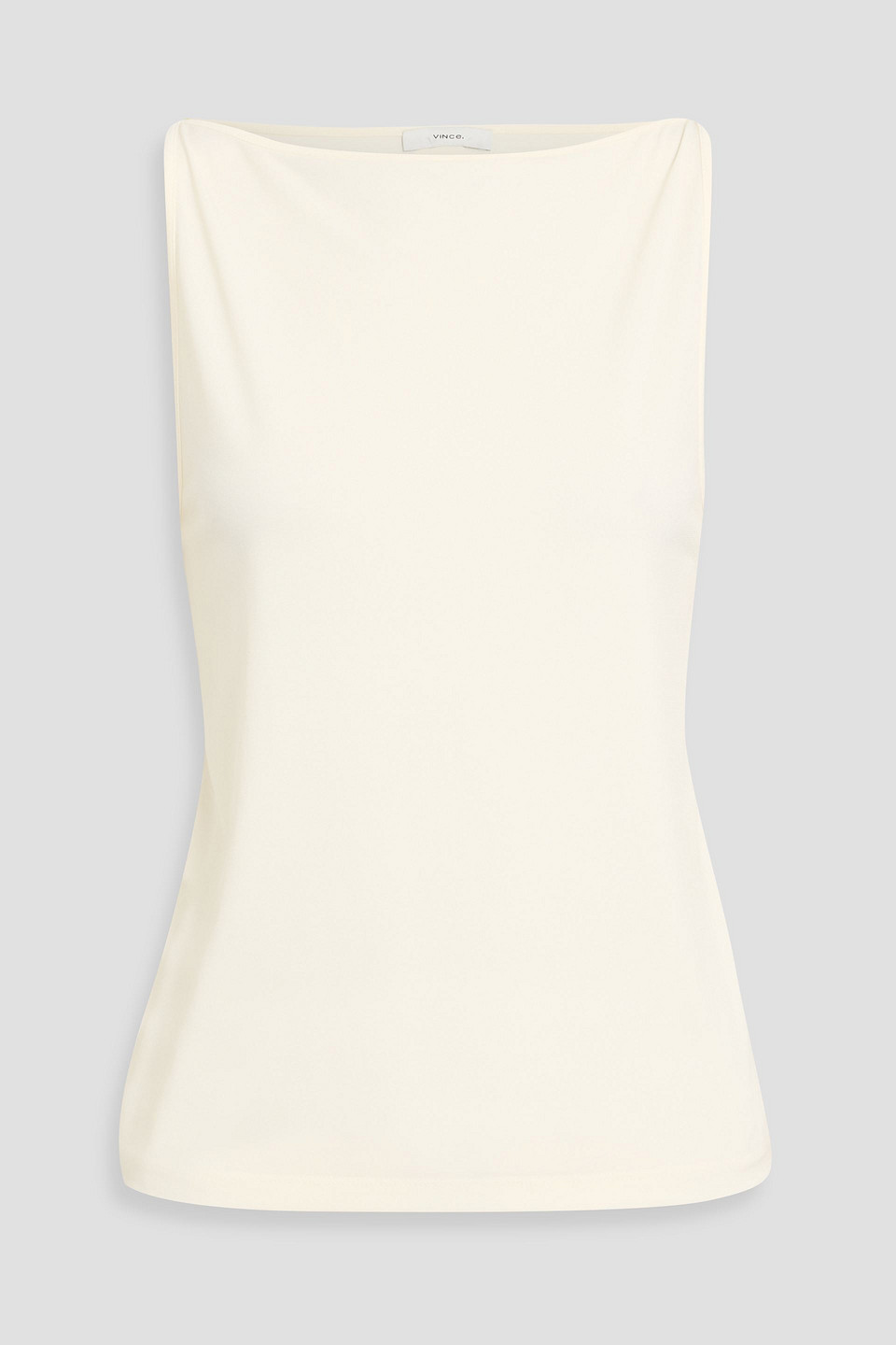 Vince Stretch-jersey Top In Neutral