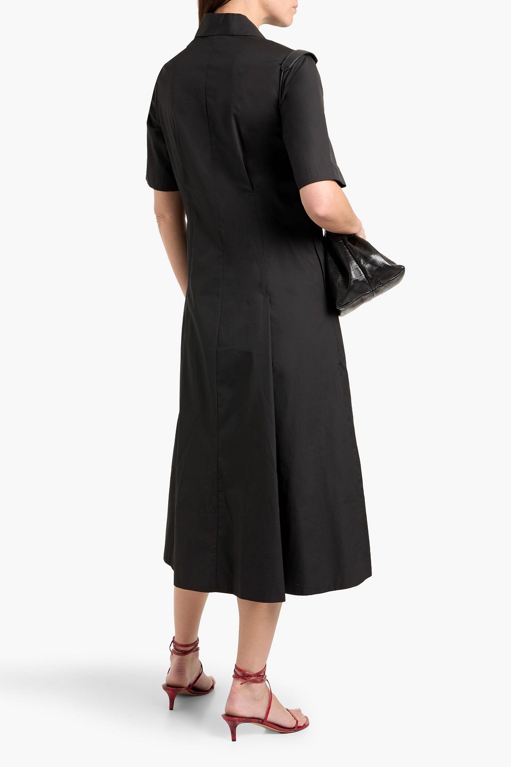 vince pima cotton midi dress NWT Vince Belted Pima Cotton Midi Dress sz 4 #G2