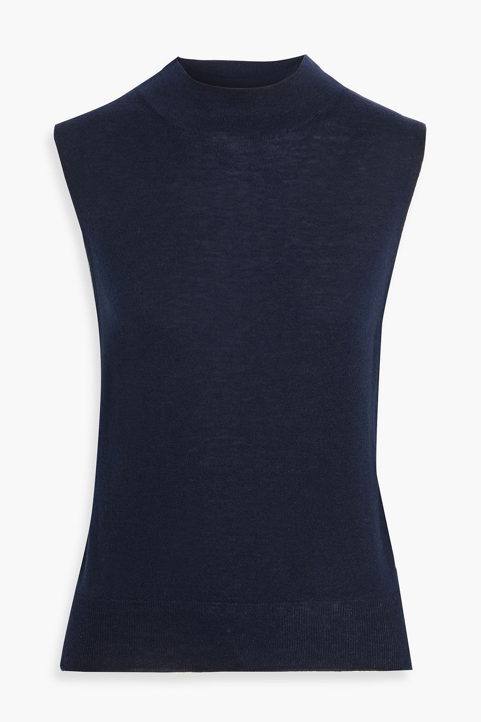Vince Wool-blend Mock-neck Sweater In Blue