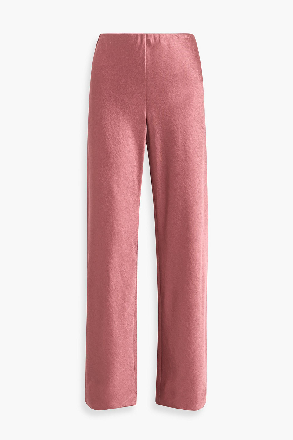 vince. - satin wide-leg pants - pink - xl