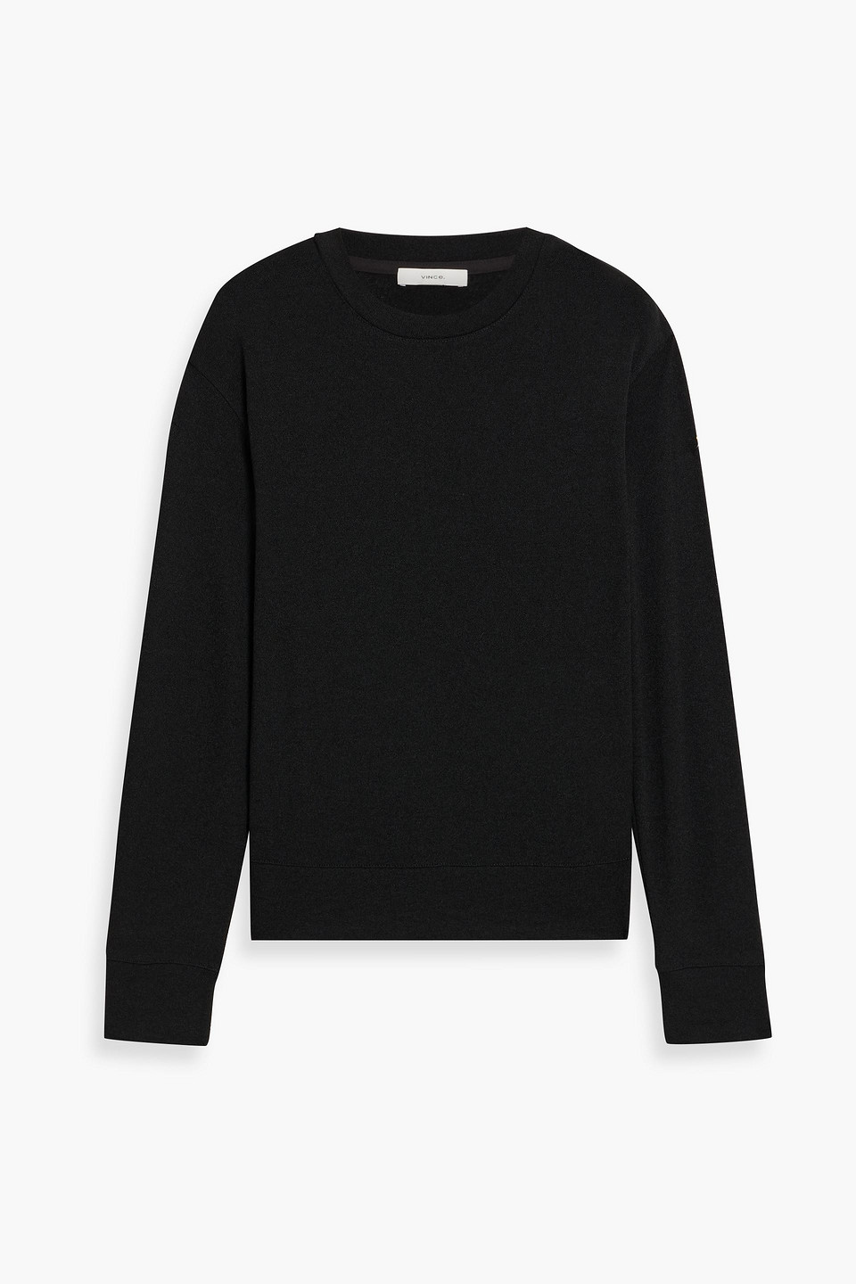 Vince Stretch-knit Sweater In Black