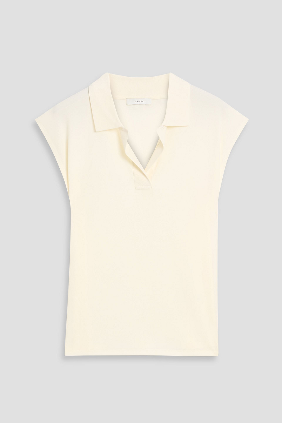 Vince Stretch-jersey Top In Yellow