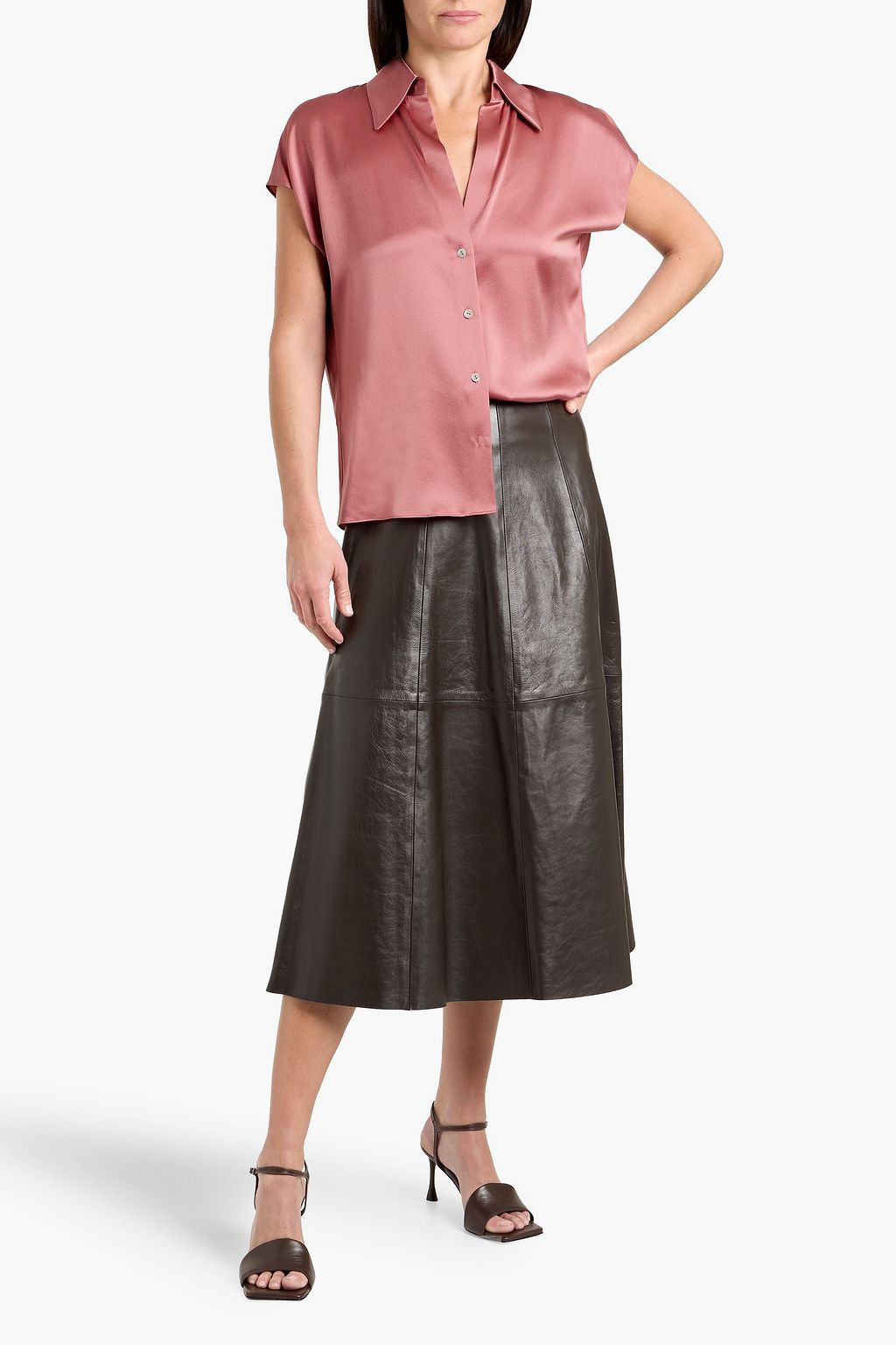 VINCE. Silk-satin shirt | THE OUTNET