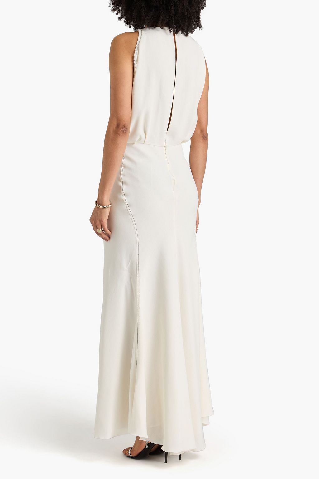 white skirts and dresses Met My Match Gauze Maxi Skirt