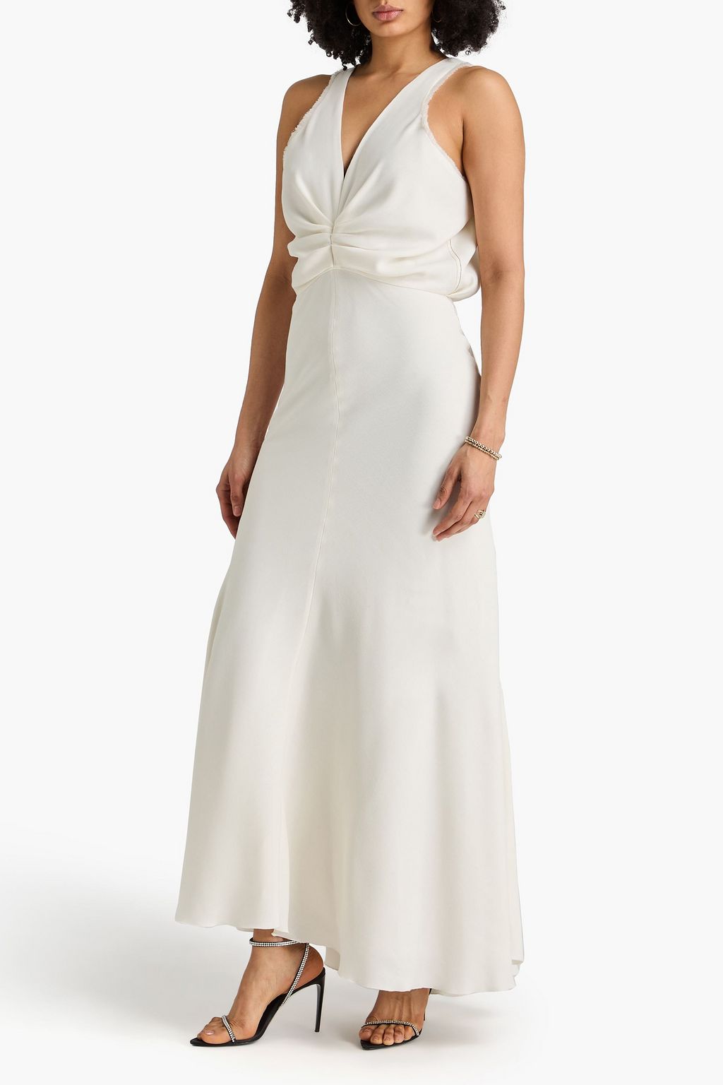 Draped crepe gown - ivory - UK 4 Draped crepe gown - ivory - UK 4