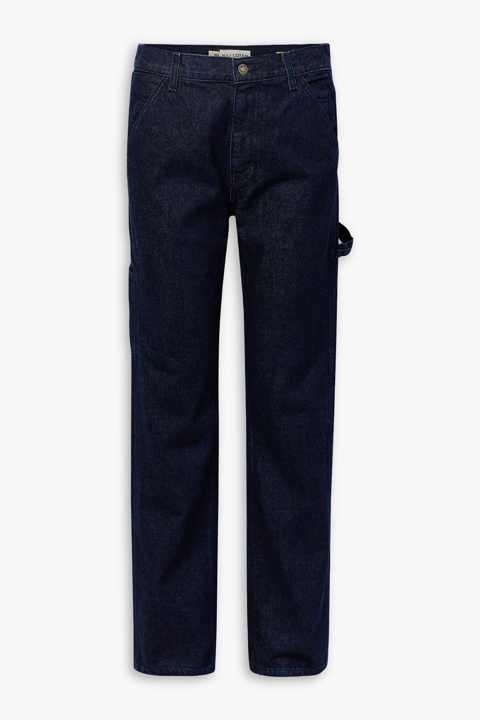 nili lotan - calvin carpenter high-rise straight-leg jeans - blue - 25