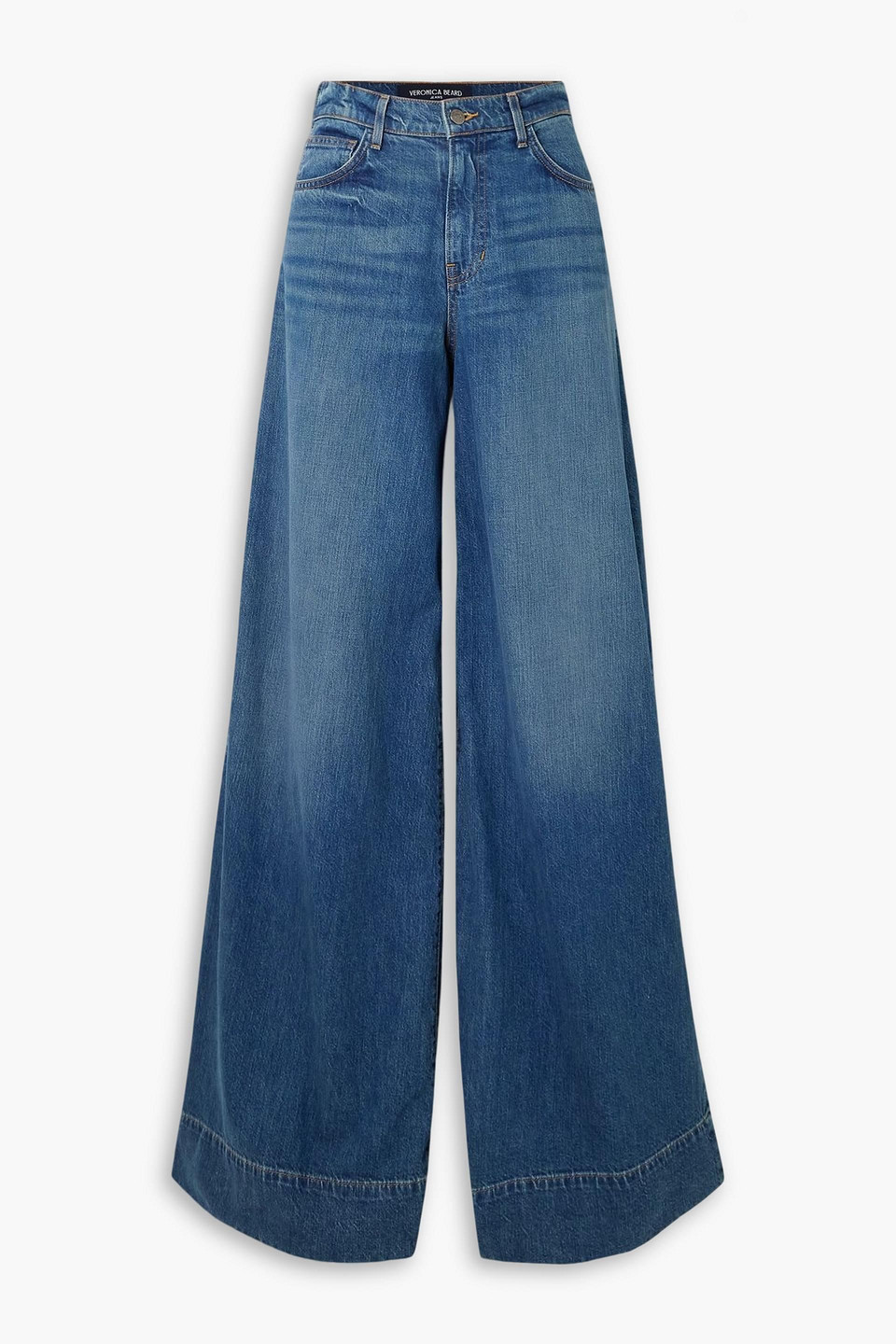 Veronica Beard Haizley High-rise Wide-leg Jeans In Blue