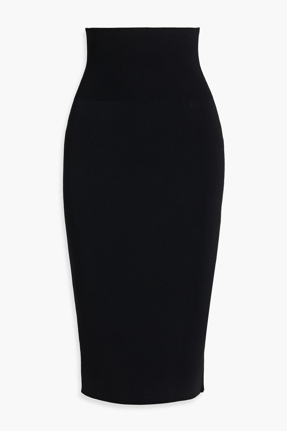 Victoria Beckham Stretch-knit Midi Pencil Skirt In Black