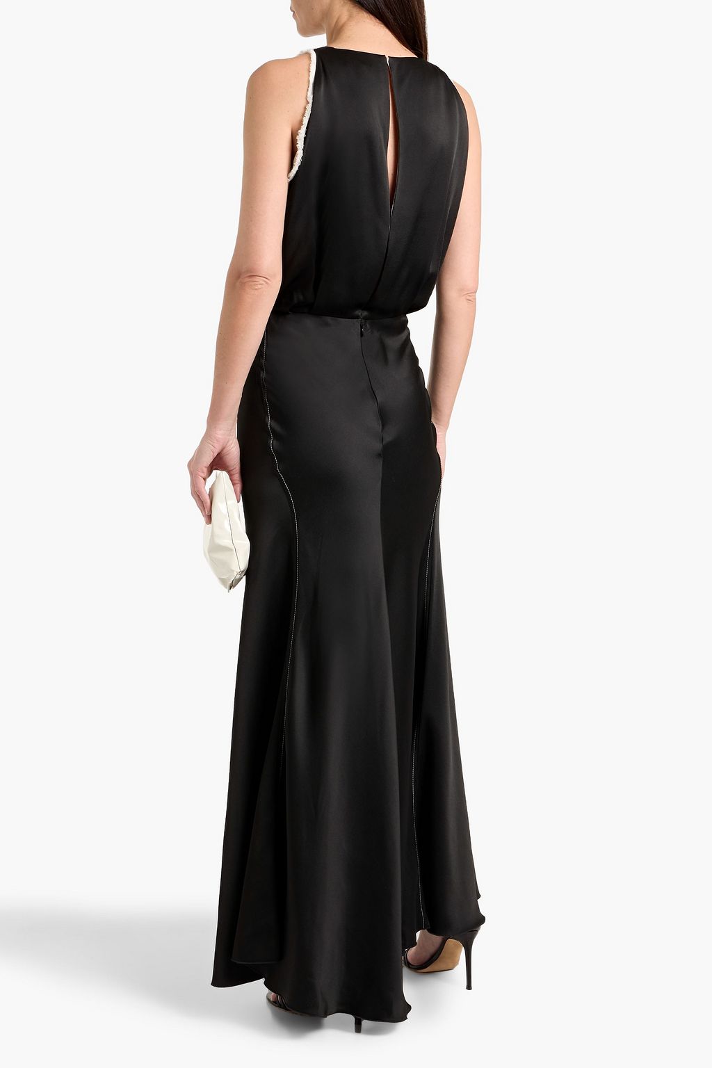 VICTORIA BECKHAM Crepe-satin maxi dress | THE OUTNET VICTORIA BECKHAM Crepe-satin maxi dress | THE OUTNET