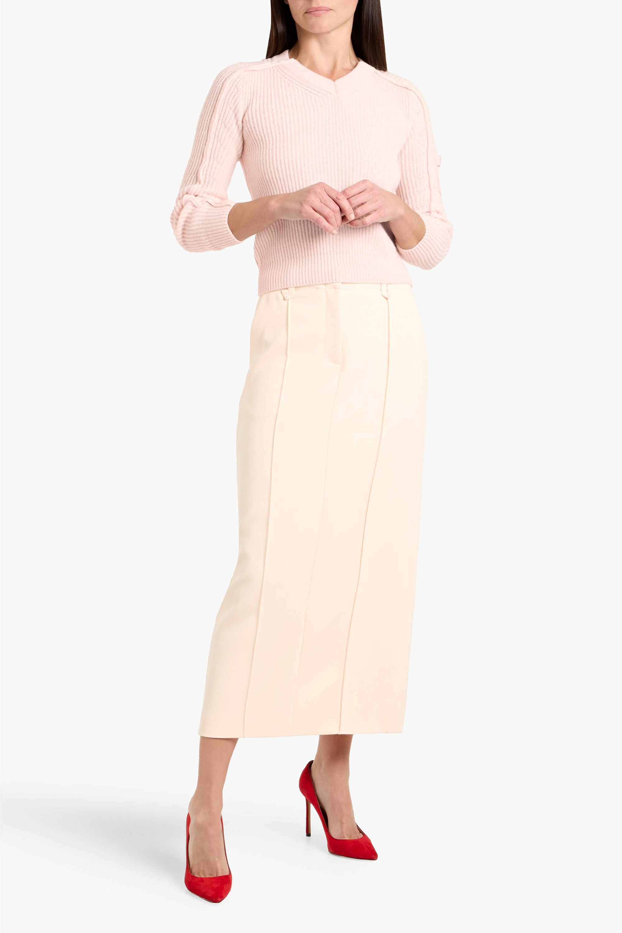 Victoria Beckham Ribbed wool and cashmere-blend sweater