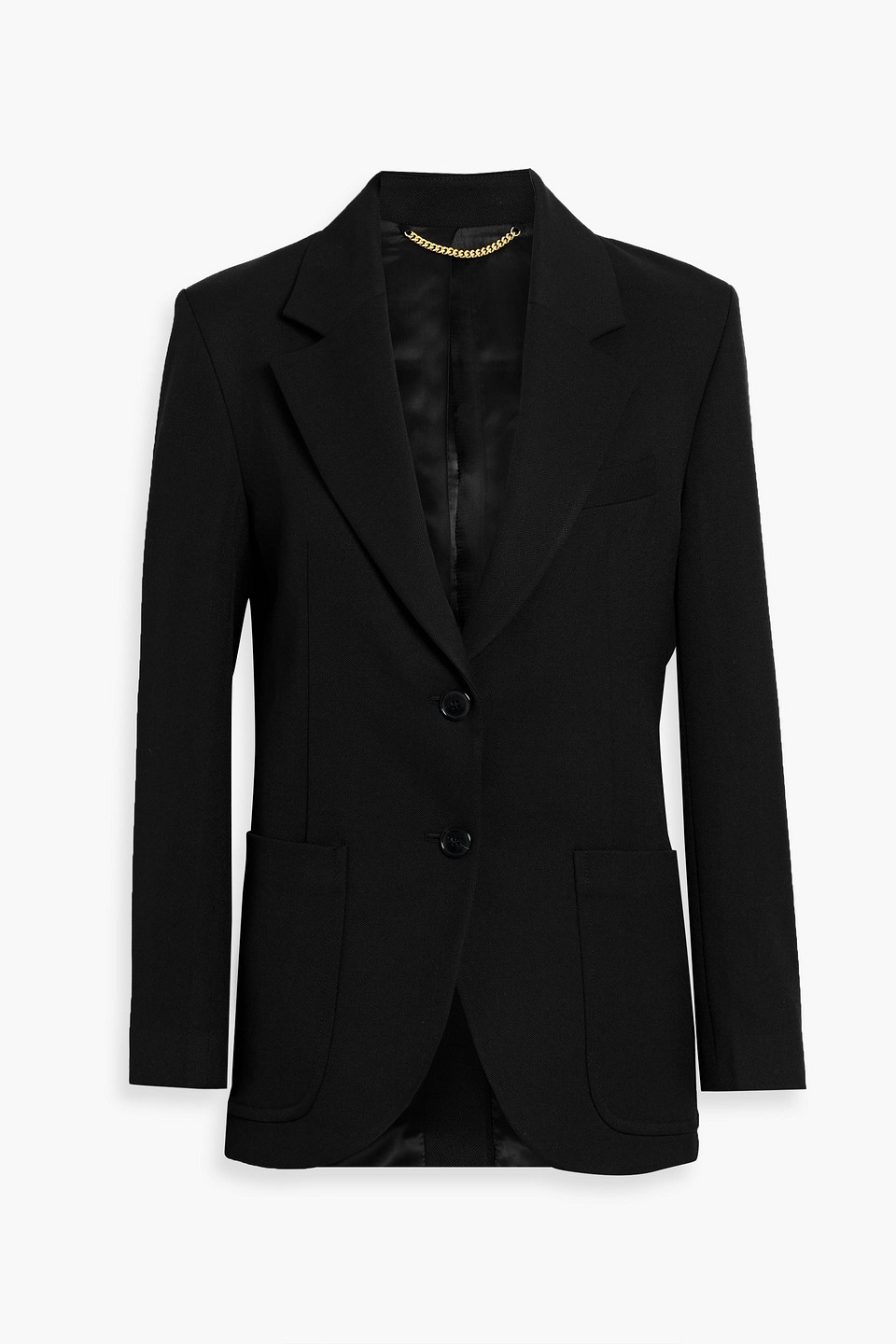 Victoria Beckham Grain De Poudre Blazer In Black
