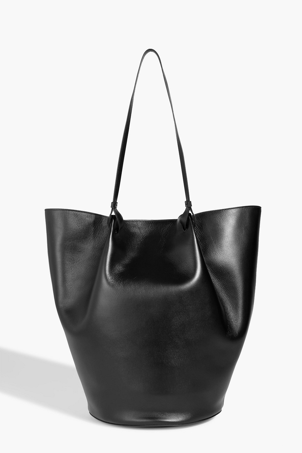 Loulou De Saison Tana Leather Tote In Black