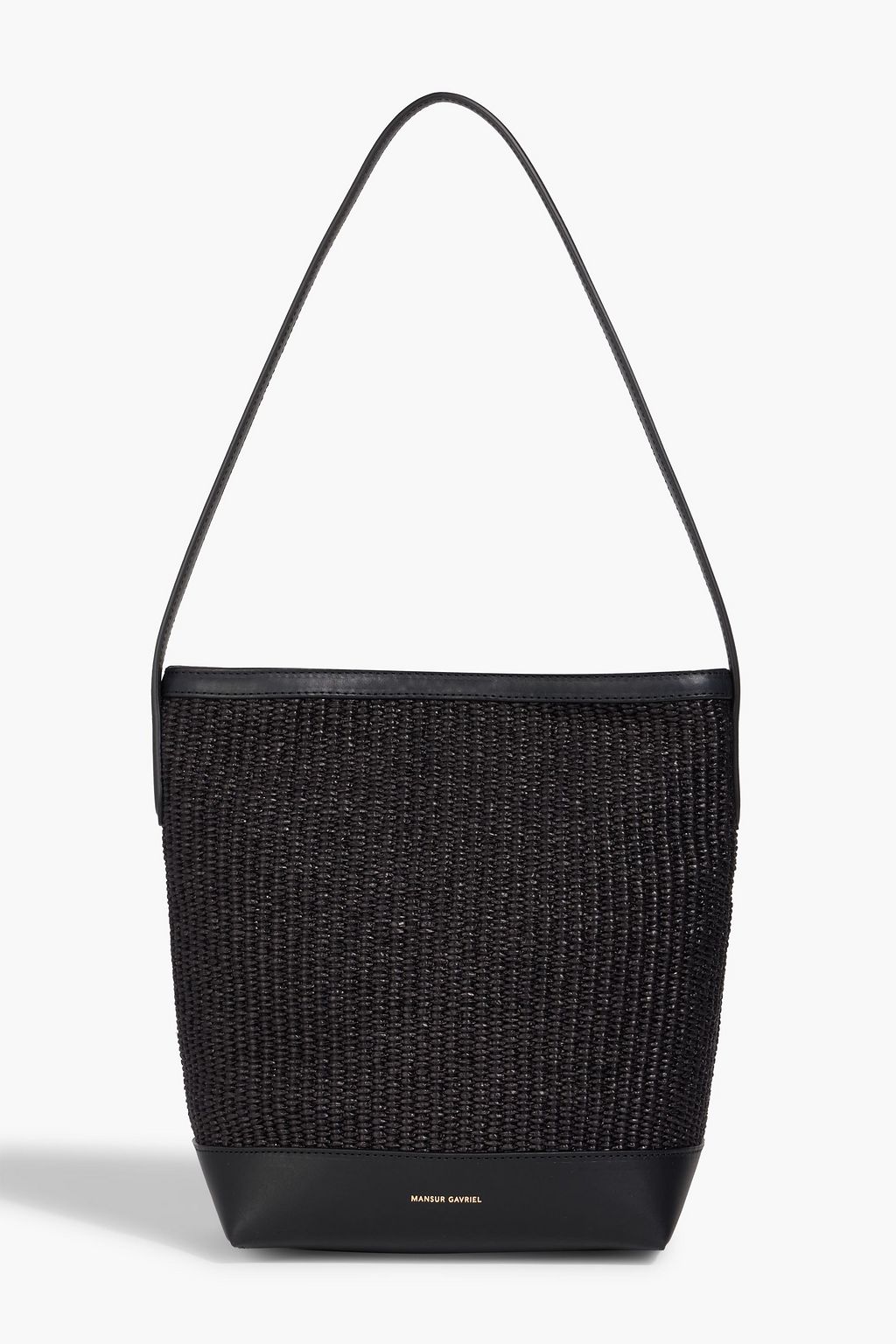 MANSUR GAVRIEL Everyday Cabas leather-trimmed raffia tote | THE OUTNET
