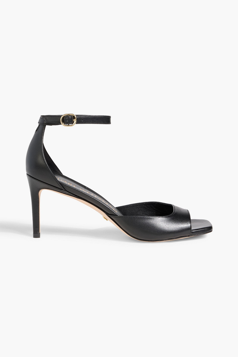stuart weitzman - leather sandals - black - us 8