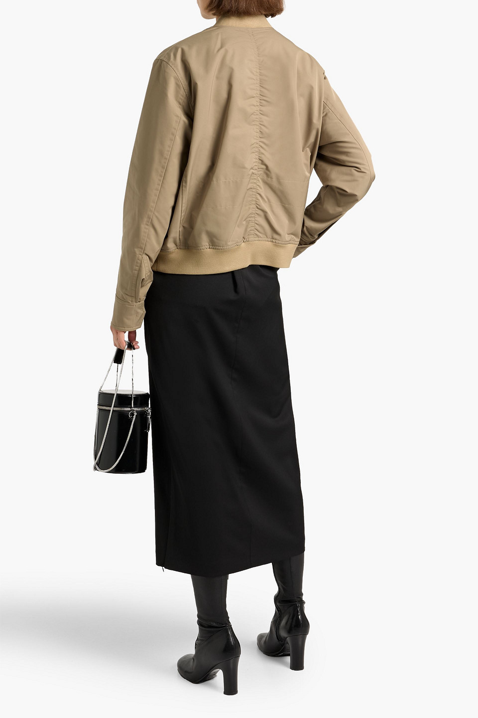 Vince Relaxed Technical Bomber Jacket In Nude