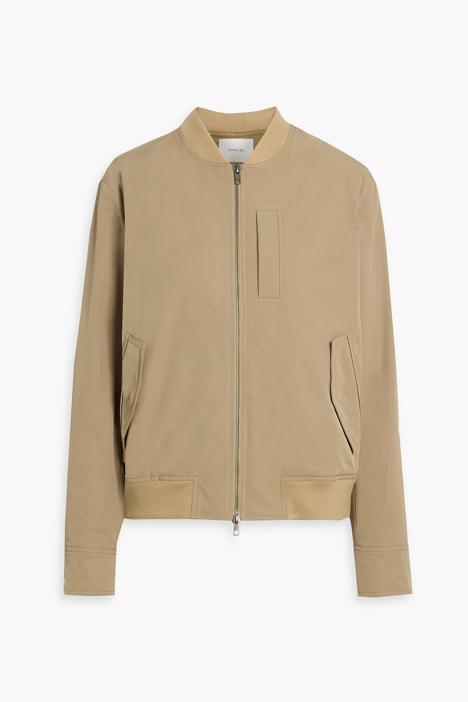 Vince Shell Bomber Jacket In Nude