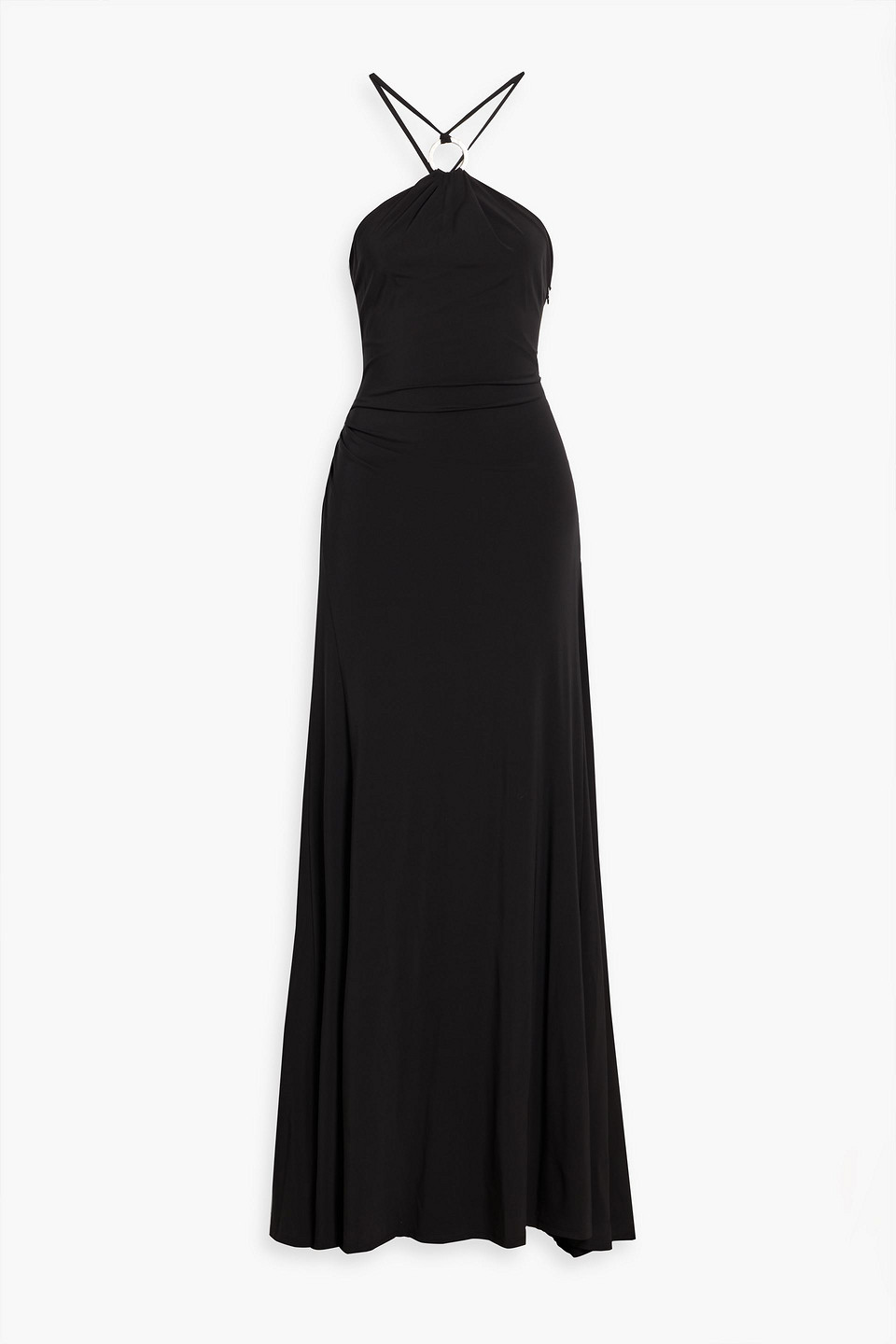 tove - mika embellished jersey maxi dress - black - fr 36