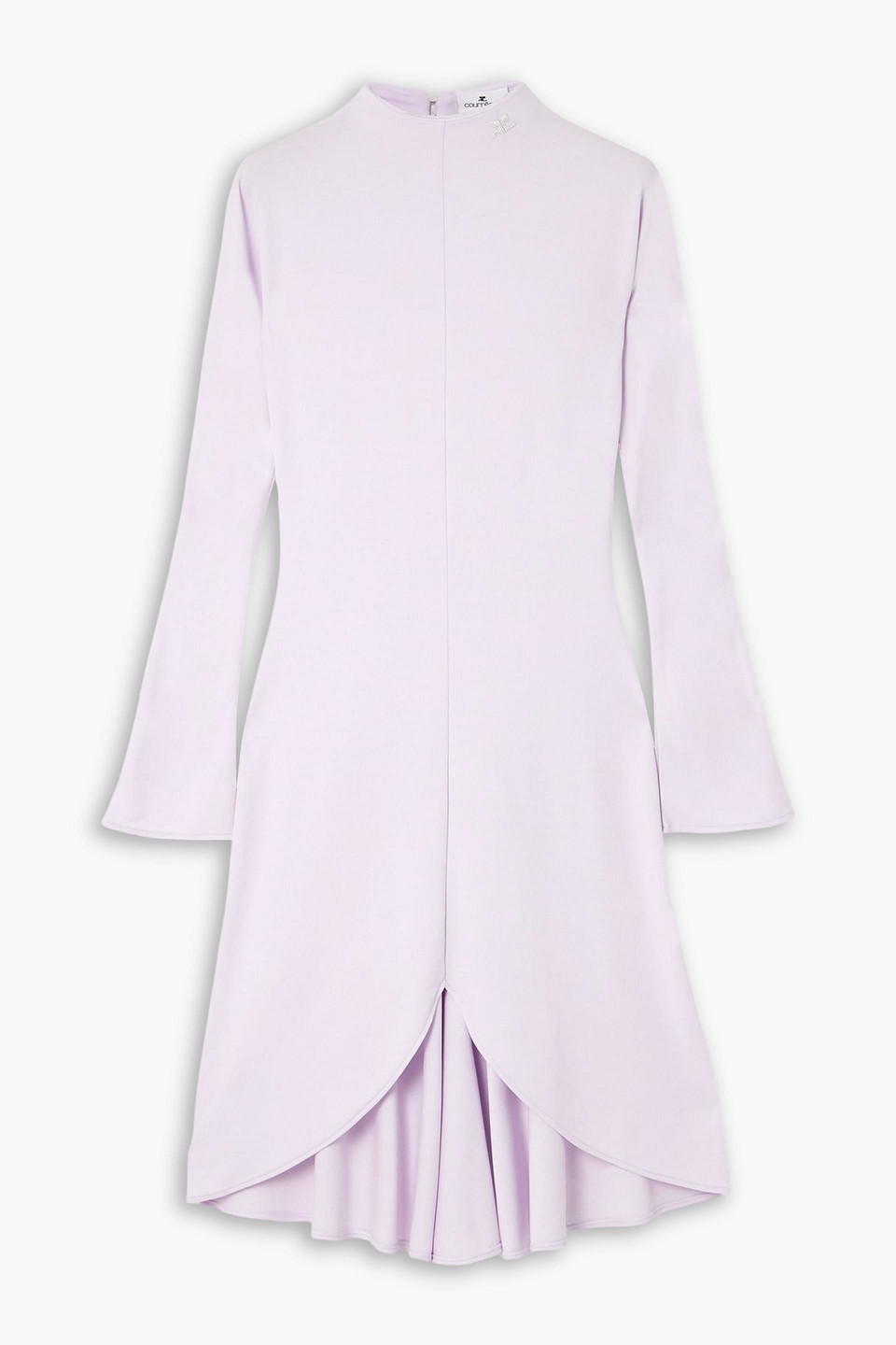 Courrèges Asymmetric Jersey Mini Dress In Purple