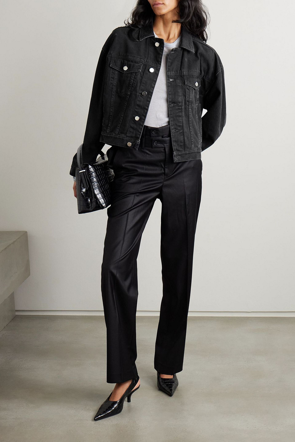 Veronica Beard Dave Denim Jacket In Black