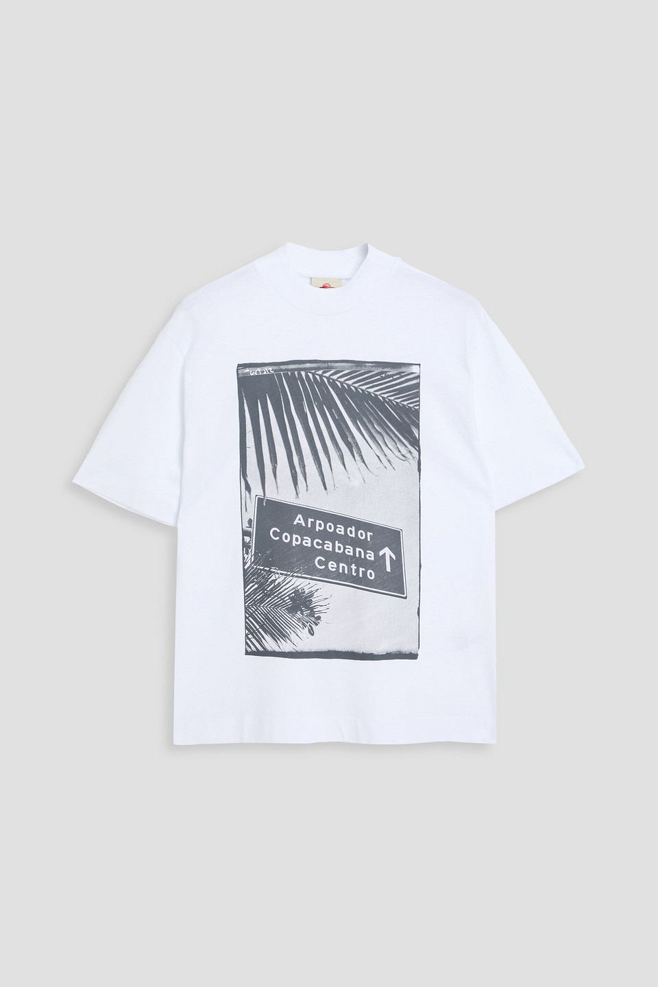 Farm Rio Printed Cotton-jersey T-shirt In White