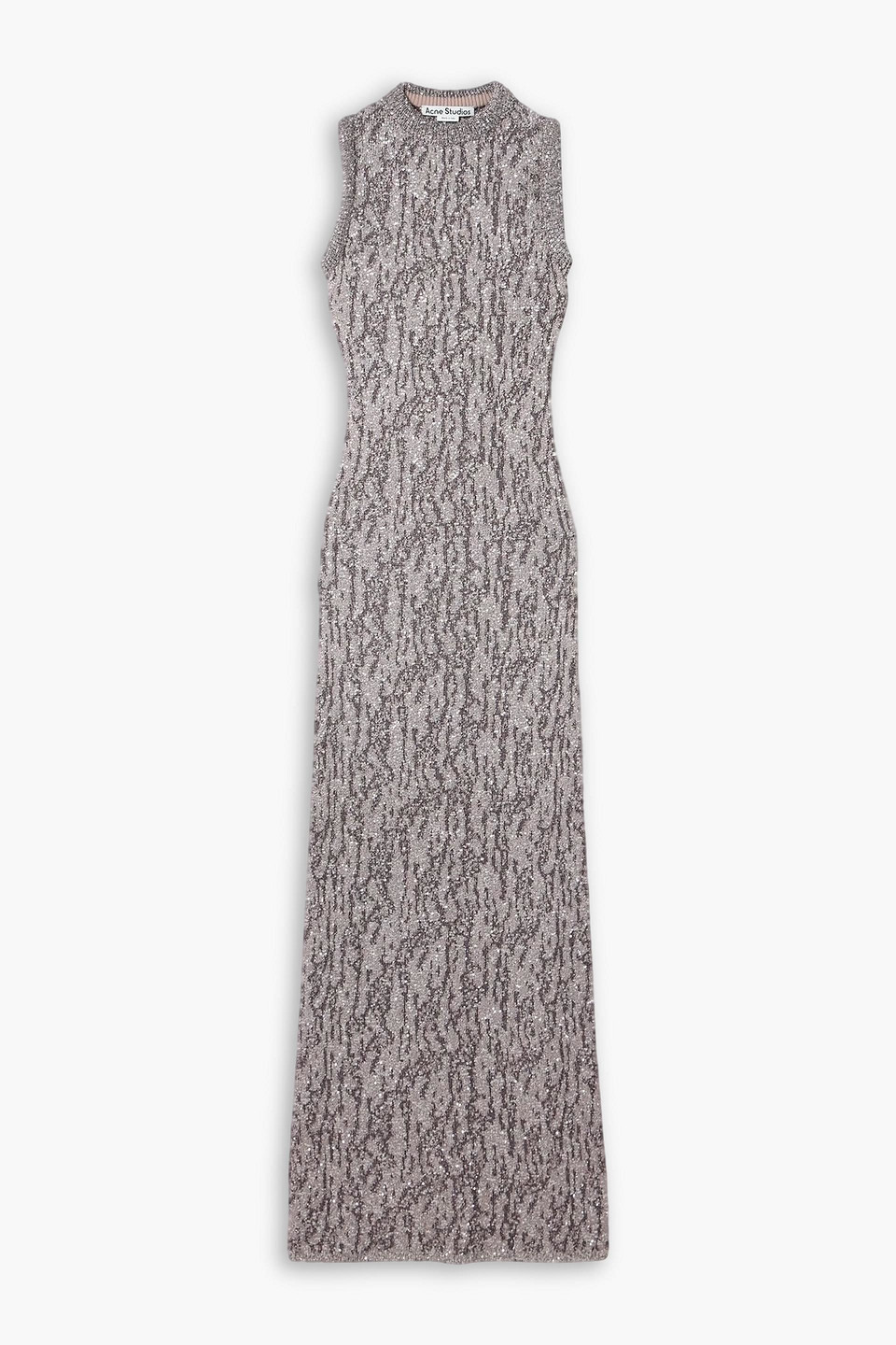 Acne Studios Sequin-embellished Metallic Jacquard-knit Maxi Dress In Multi