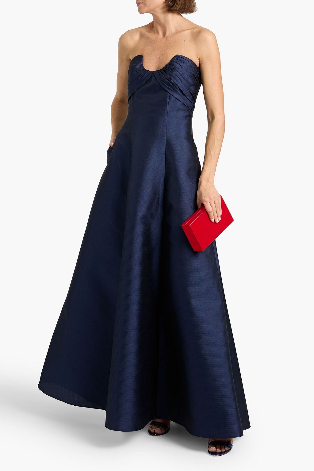 badgley mischka blue strapless dress Size 2XL Eva 3456 Navy Mother of Bride Dress – Bridal Sense
