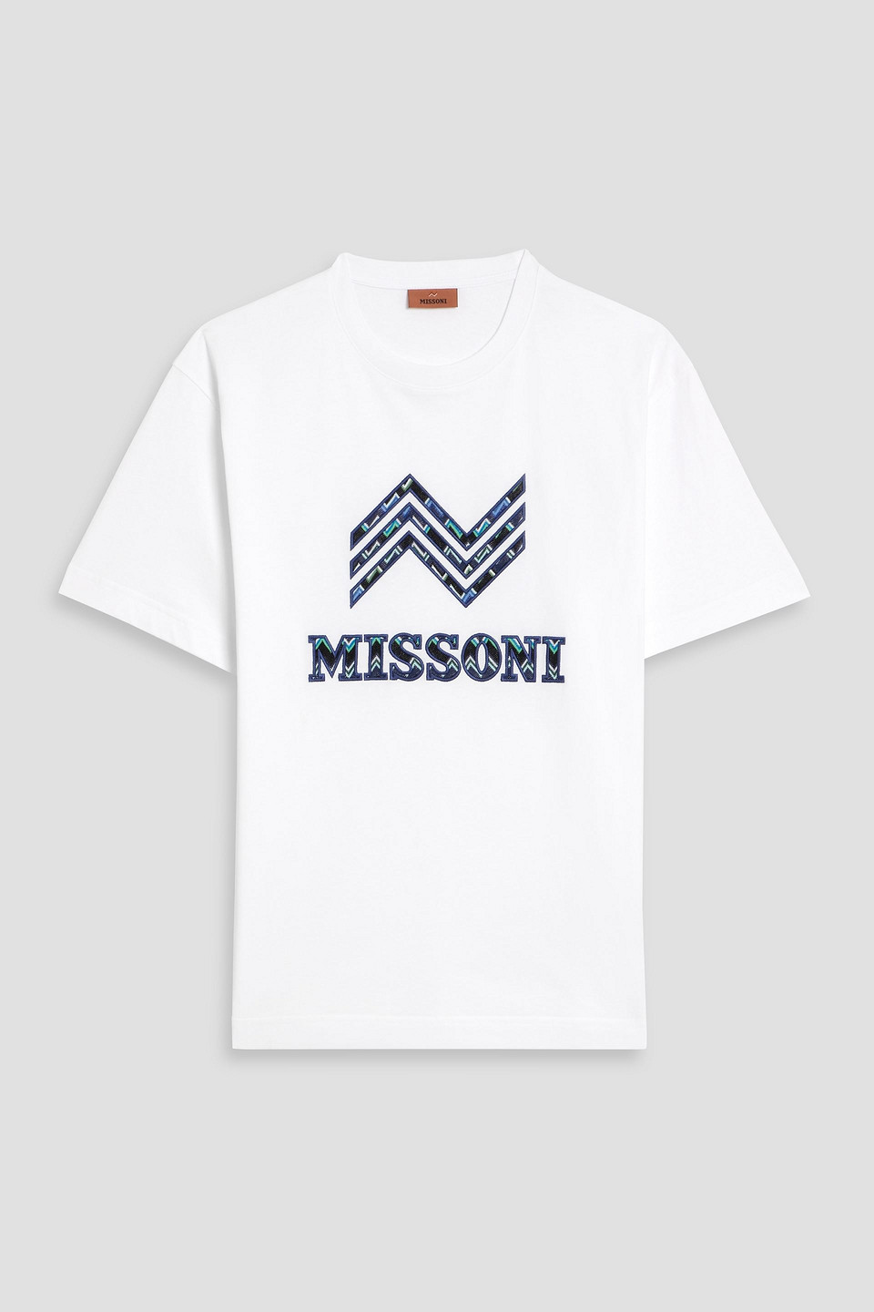 missoni - embroidered cotton-jersey t-shirt - white - s