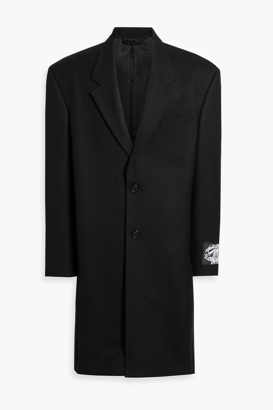 Acne Studios Wool-gabardine Coat In Black