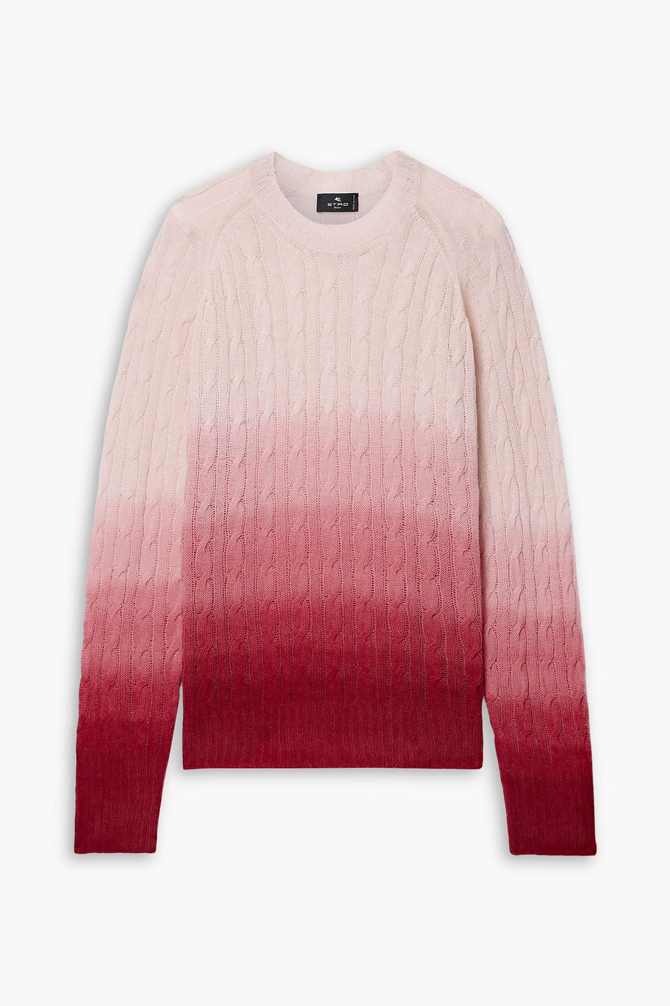 Etro Ombré Cable-knit Wool Sweater In Multi