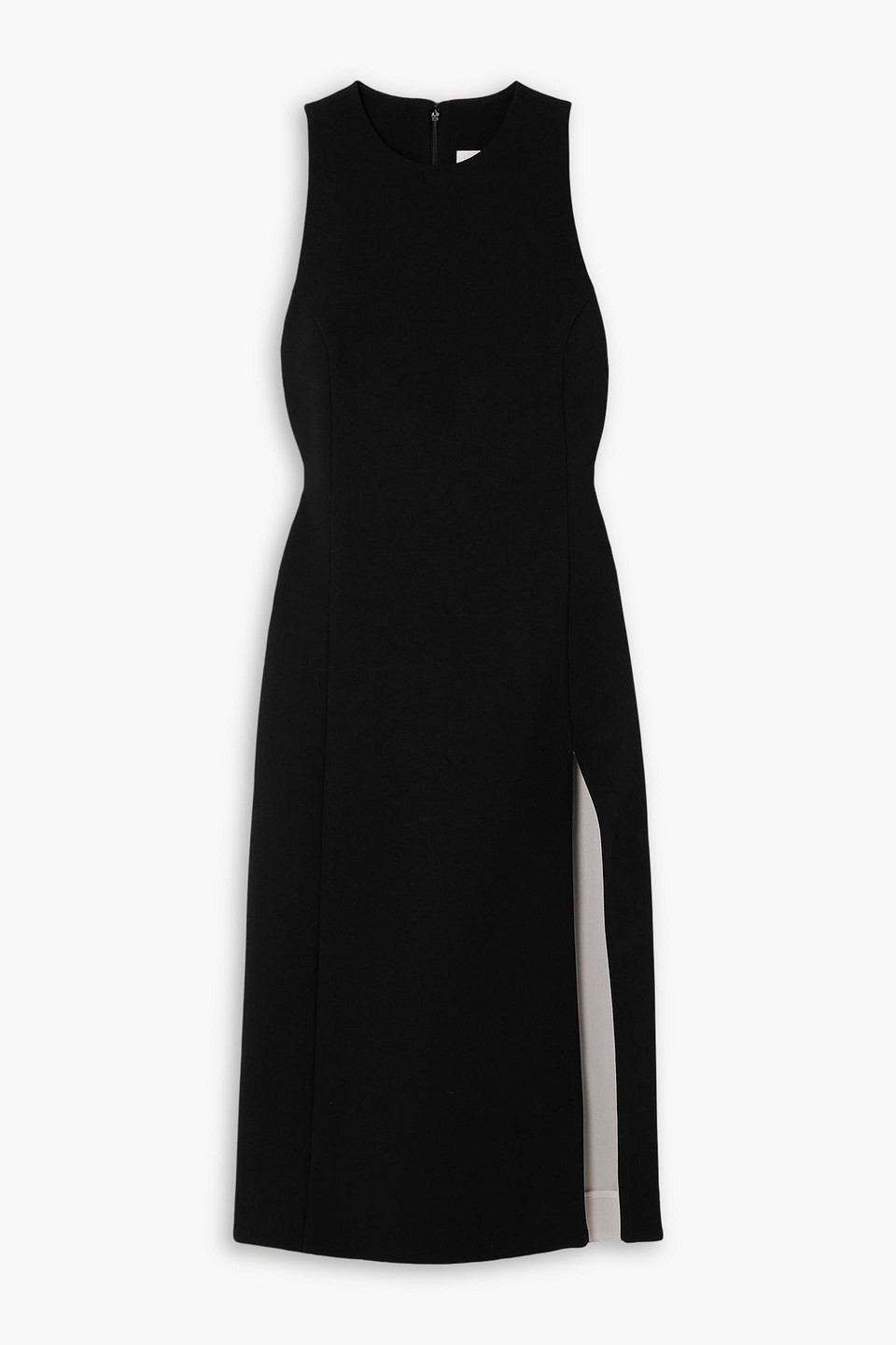 Wool-crepe midi dress