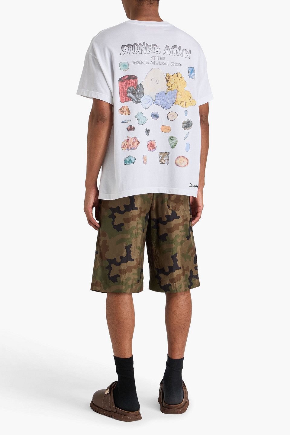  The Elder Statesman - Stoned Again Embroidered Printed Cotton And Cashmere-blend T- Shirt - White - S 