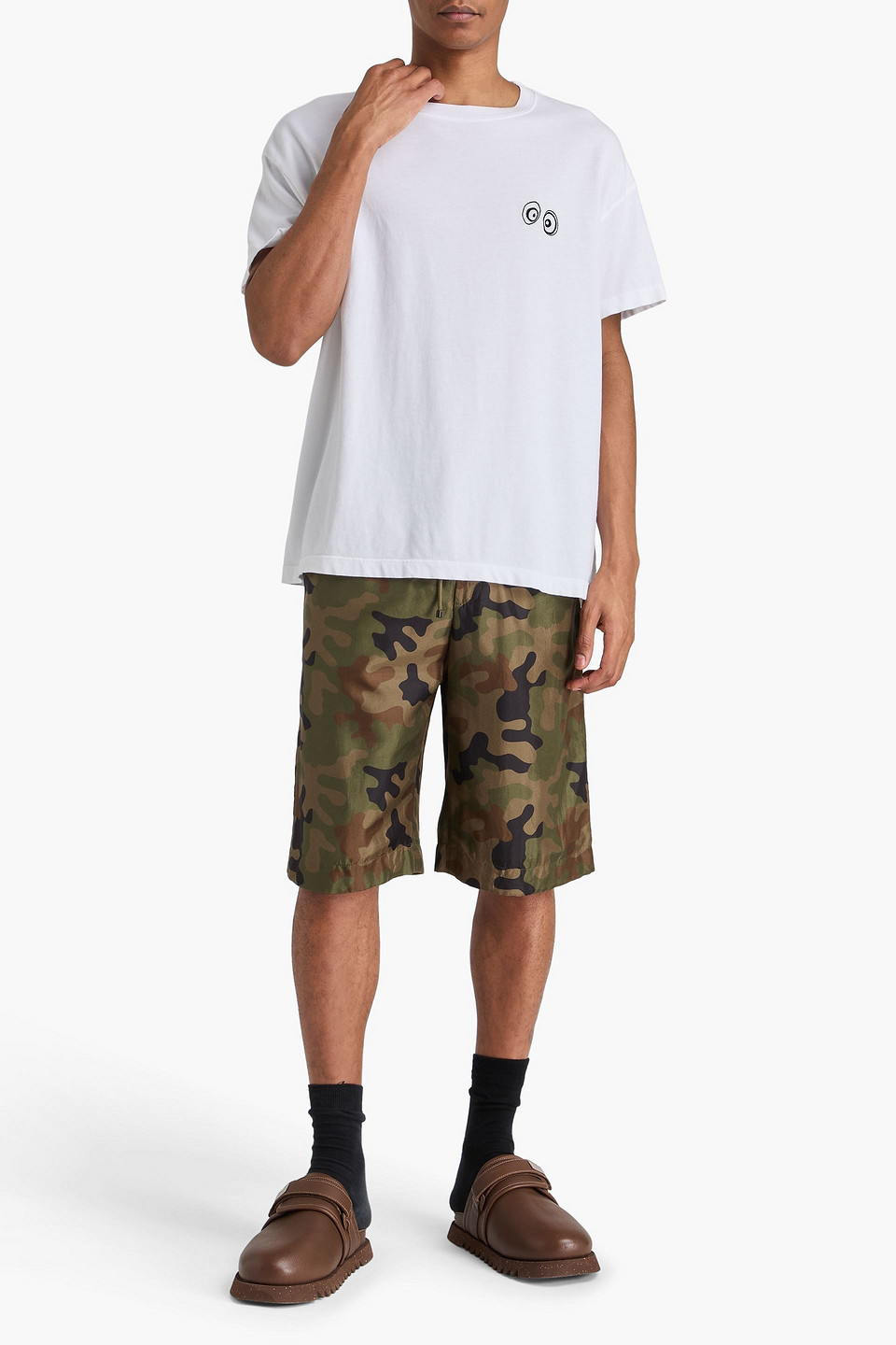  The Elder Statesman - Stoned Again Embroidered Printed Cotton And Cashmere-blend T- Shirt - White - S 