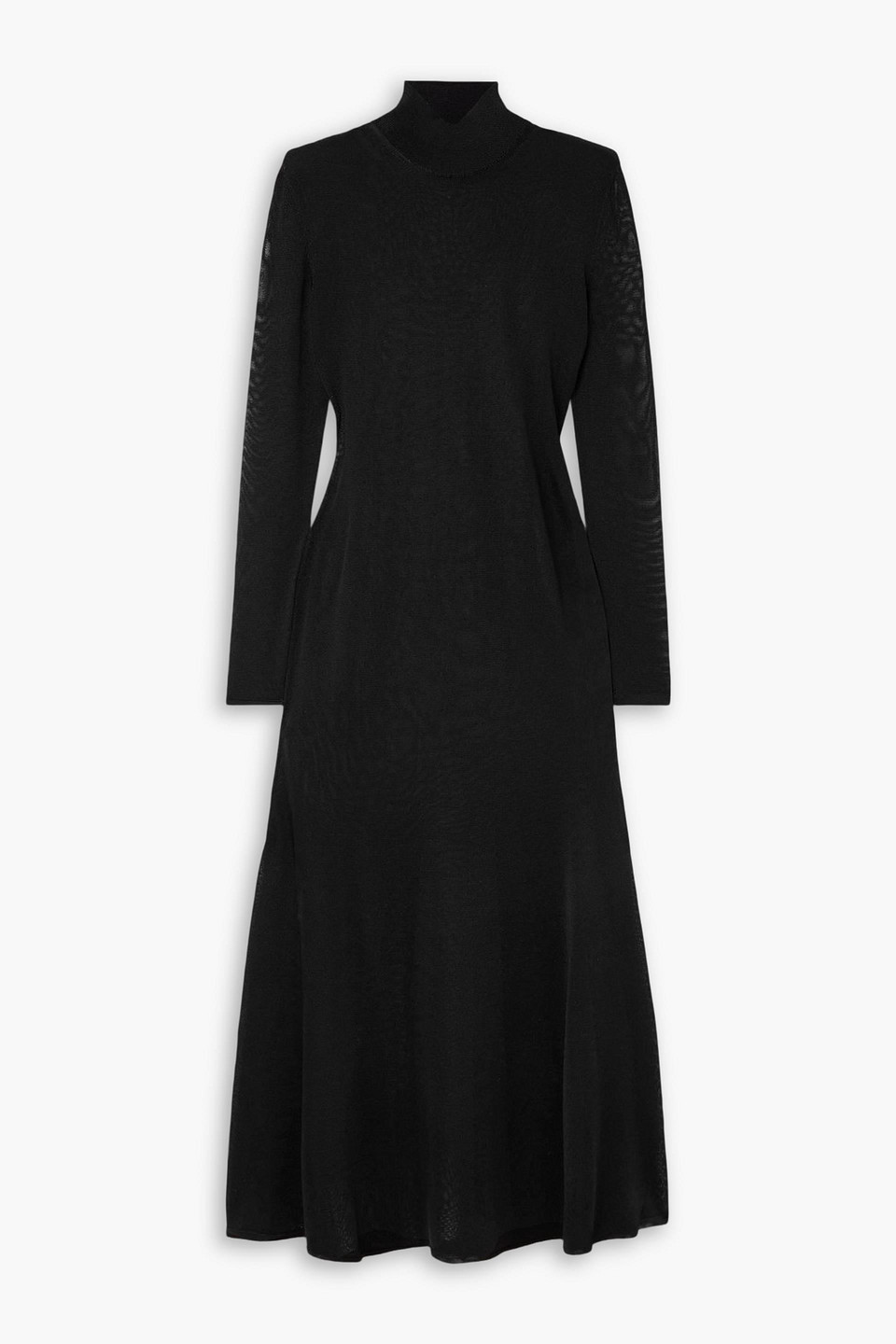 tom ford - jersey turtleneck gown - black - xxs