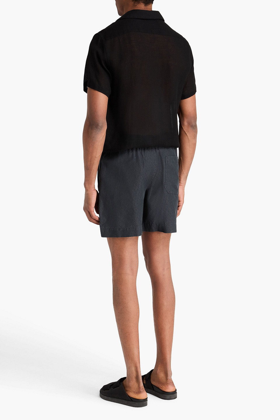  The Elder Statesman - Shorts Aus Jacquard Aus Einer Baumwoll-seidenmischung Mit Tunnelzug - Grau - Xs 