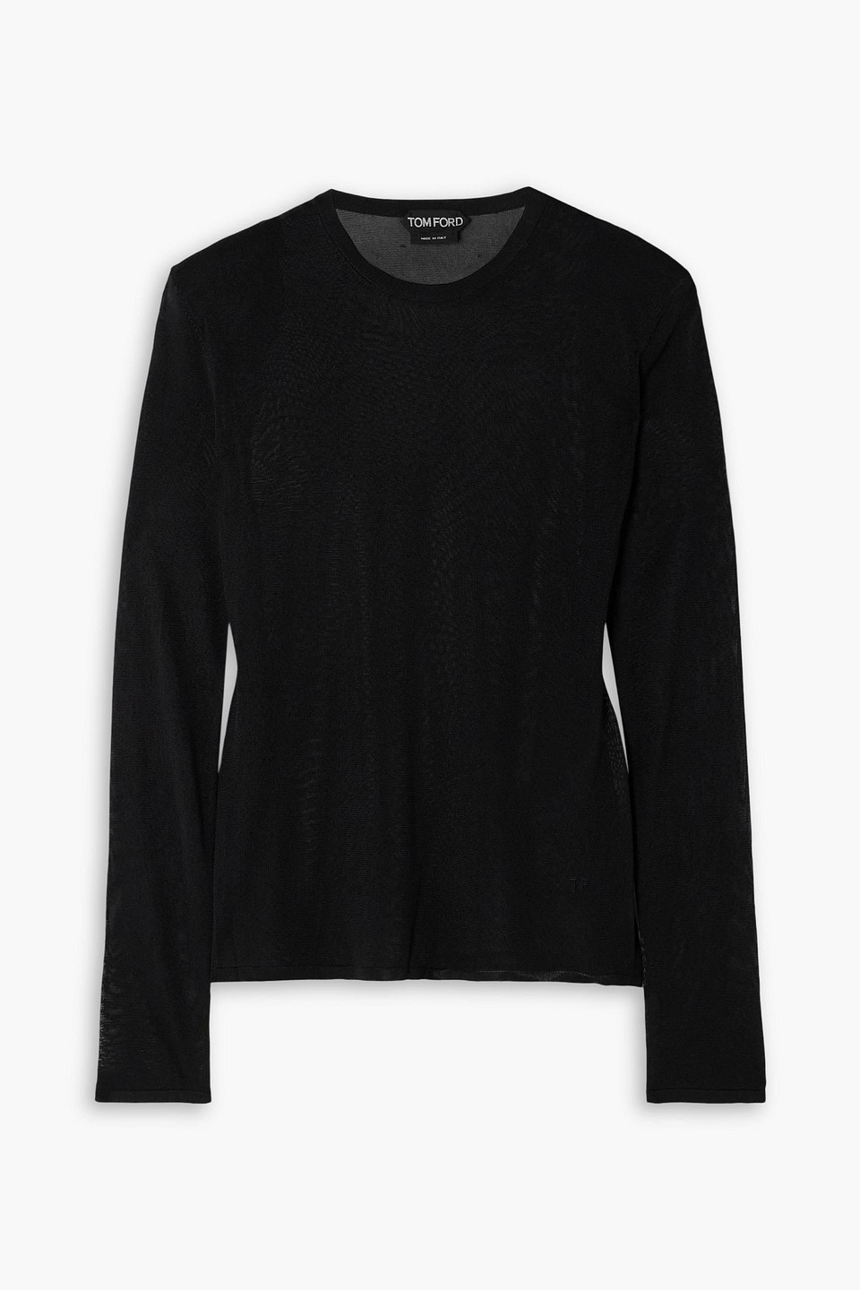 tom ford - jersey top - black - xxs