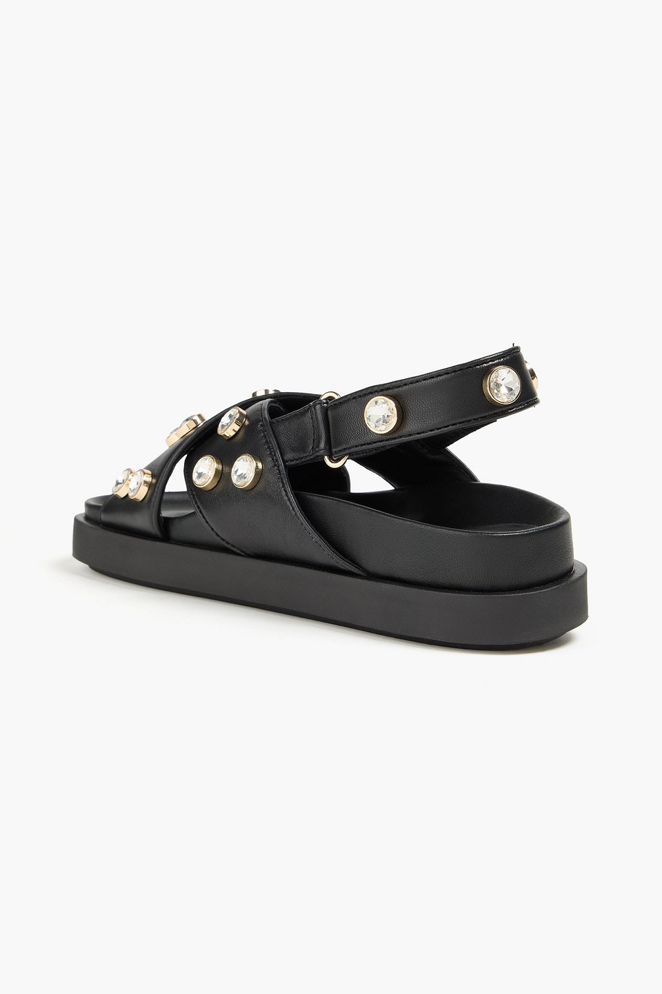  Maje - Embellished Leather Slingback Sandals - Black - Eu 36 