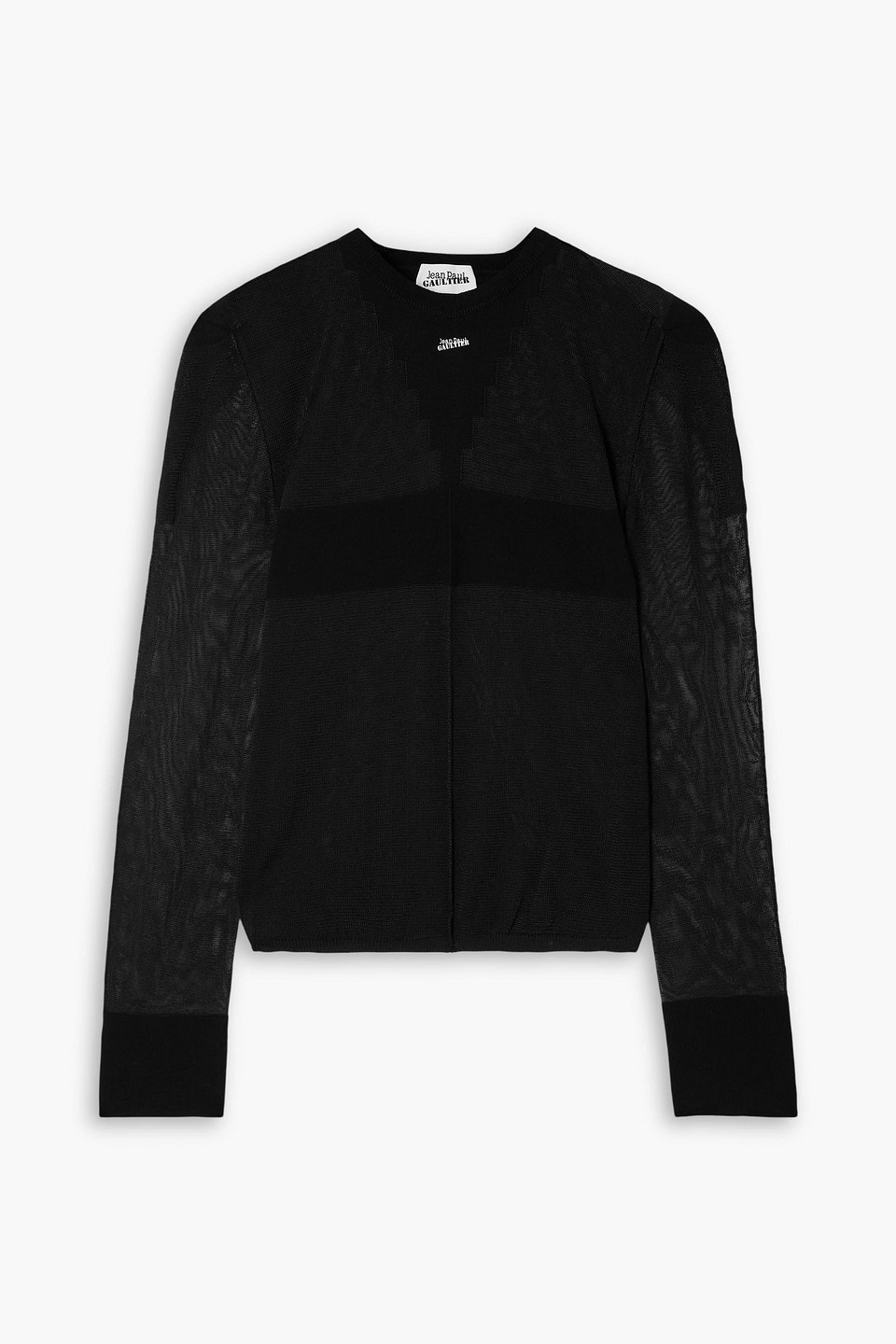jean paul gaultier - knitted top - black - s