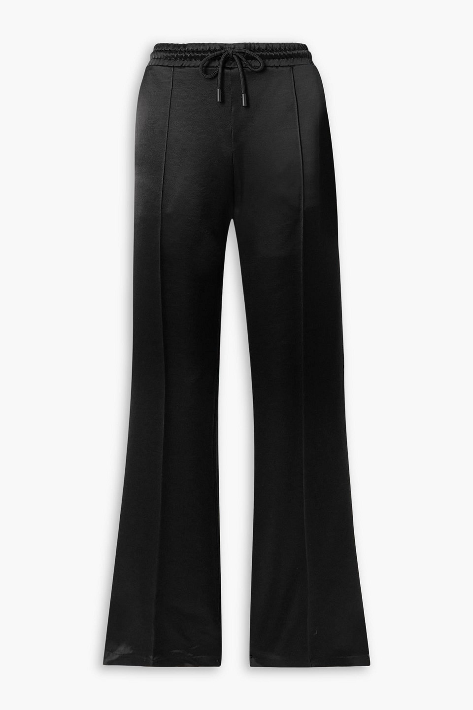 Jw Anderson Satin Straight-leg Track Pants In Black
