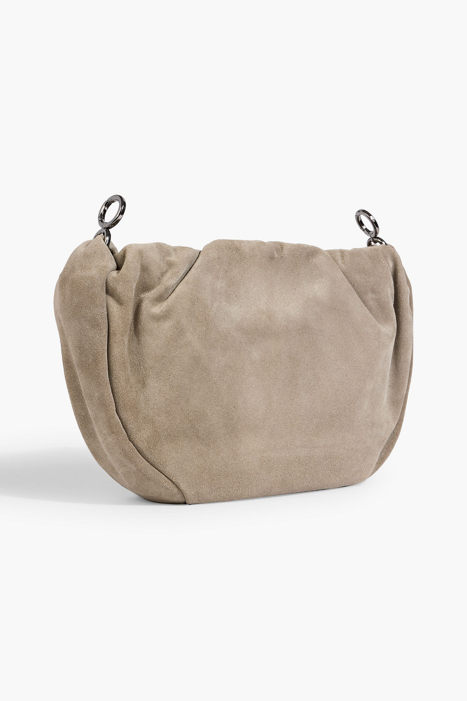  Brunello Cucinelli - Schultertasche Aus Veloursleder - Neutral - Onesize 