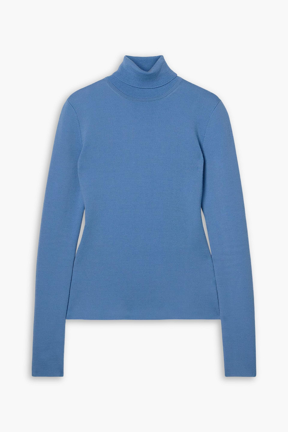 Gabriela Hearst May Wool And Cashmere And Silk-blend Turtleneck Sweater In Blue