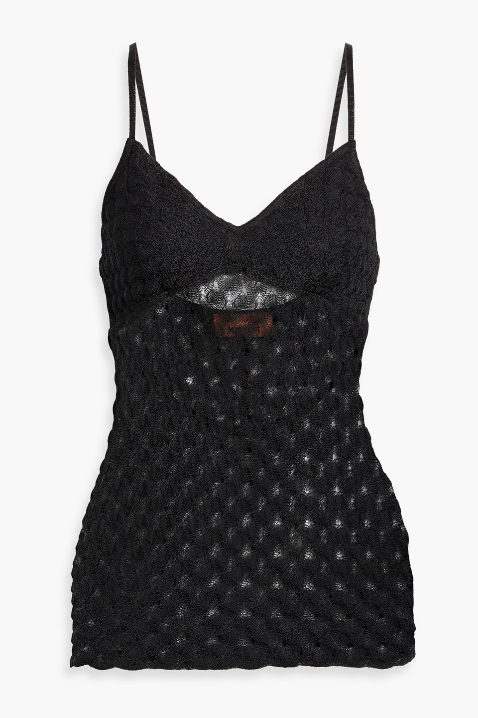 Missoni Crochet-knit Camisole In Black