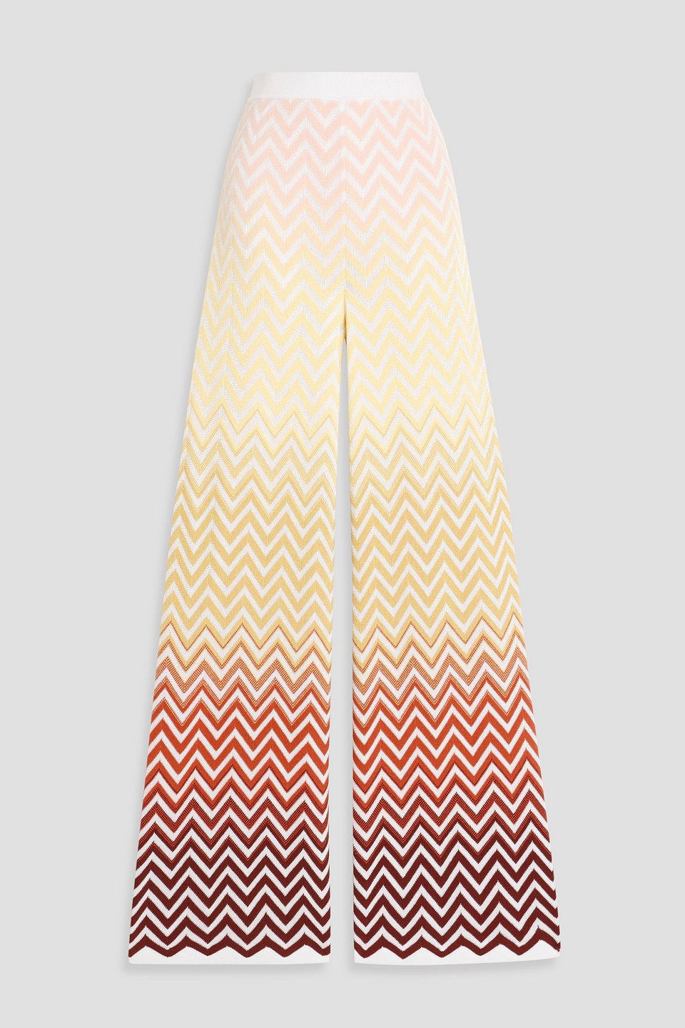 Missoni Crochet-knit Cotton-blend Flared Pants In White