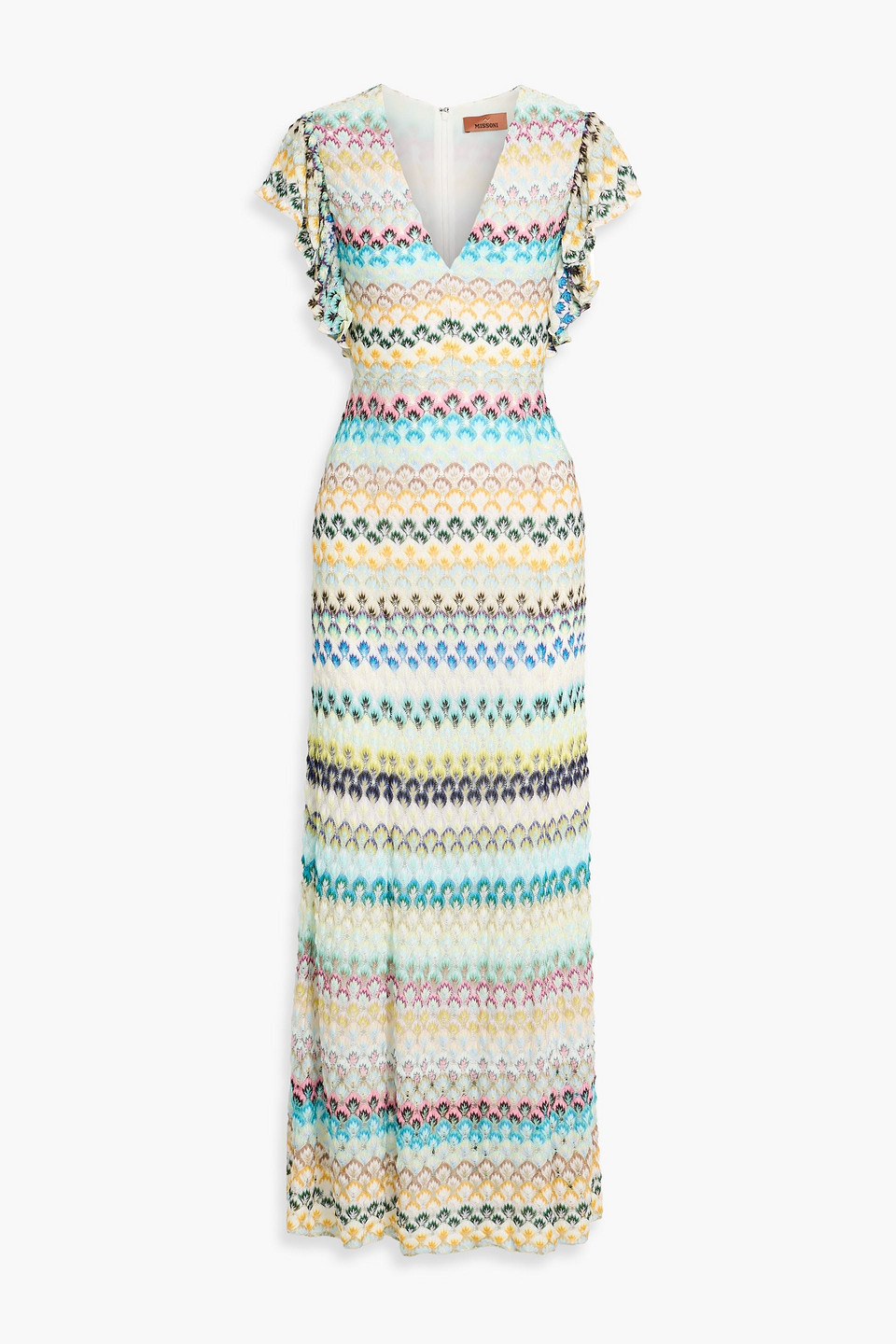 Missoni Ruffled Crochet-knit Maxi Skirt In Multi