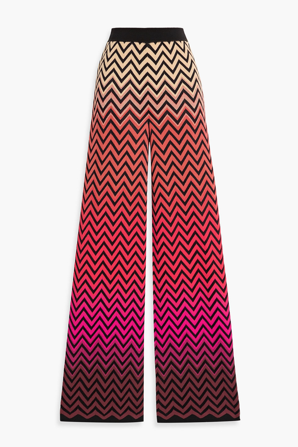 Missoni Crochet-knit Cotton-blend Flared Pants In Multi