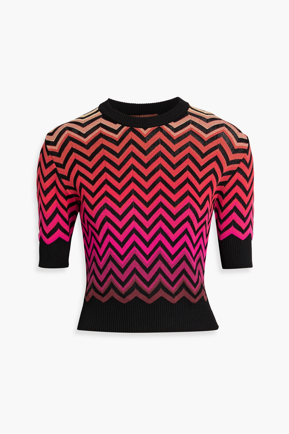Missoni Crochet-knit Cotton-blend Top In Multi