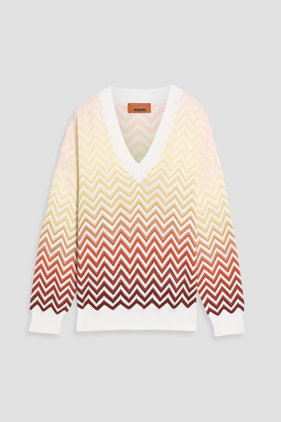 Missoni Crochet-knit Cotton-blend Sweater In White