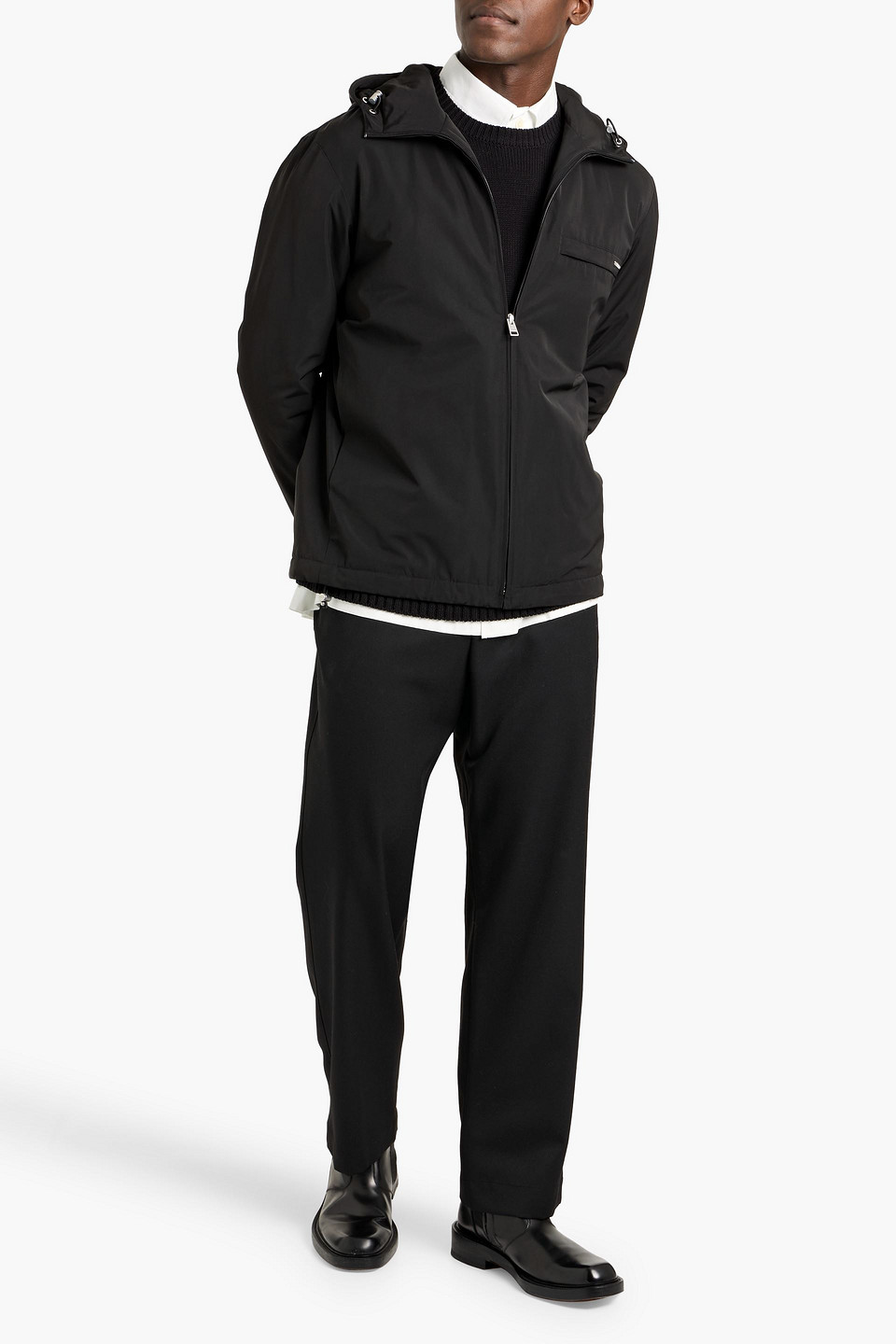 Sandro Padded Shell Jacket In Black