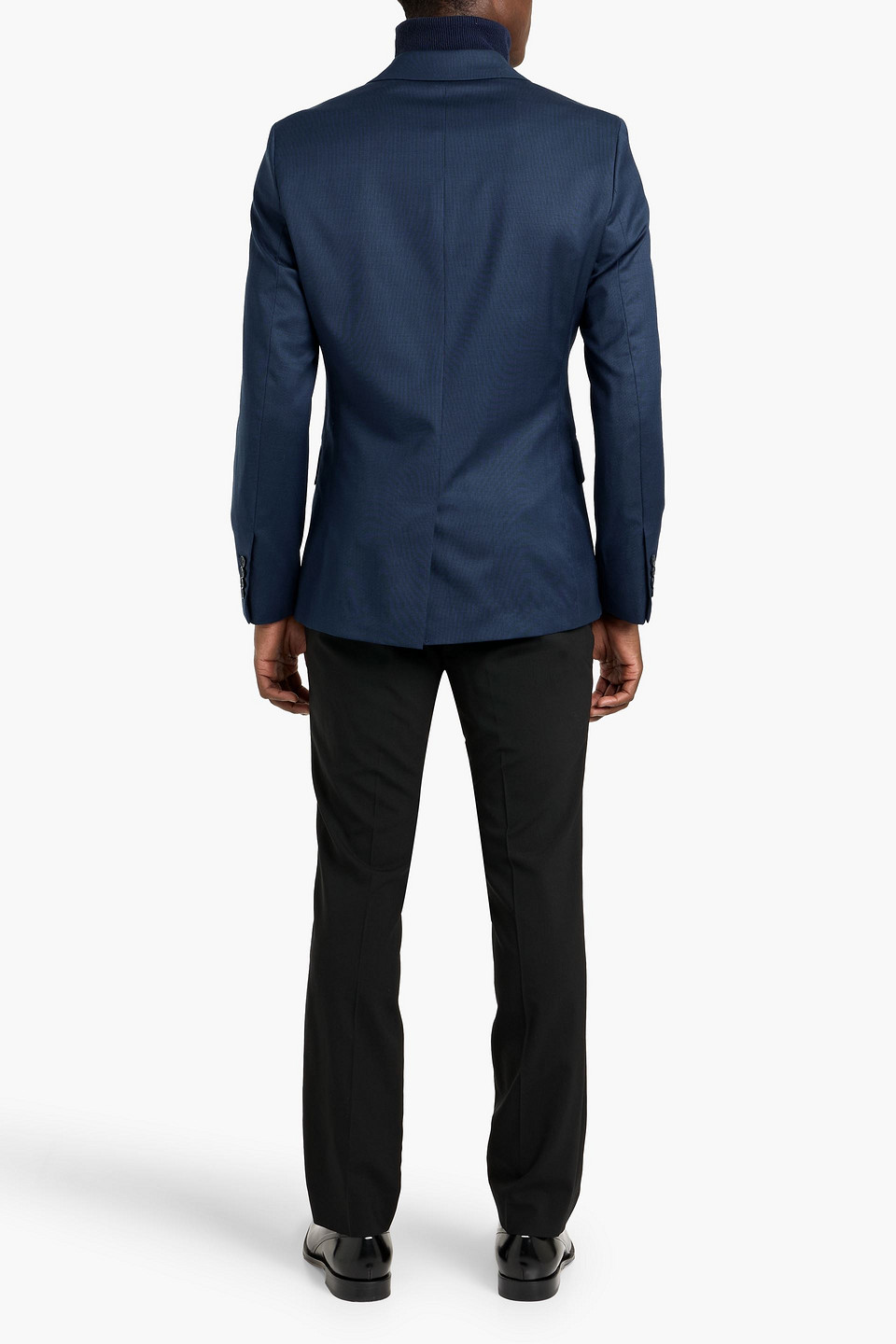 Sandro Wool-tweed Blazer In Blue