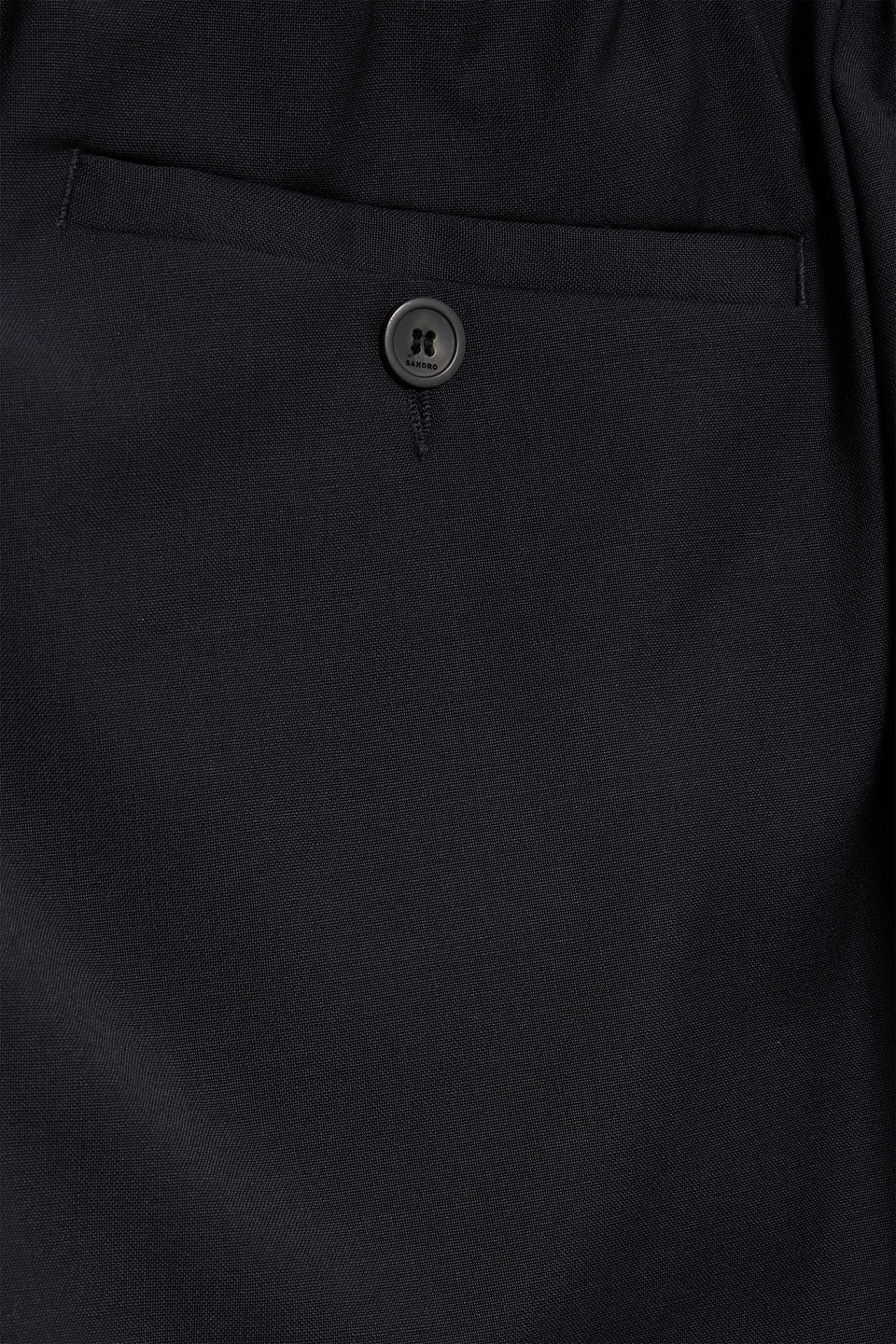 Sandro Wool-blend Pants In Blue