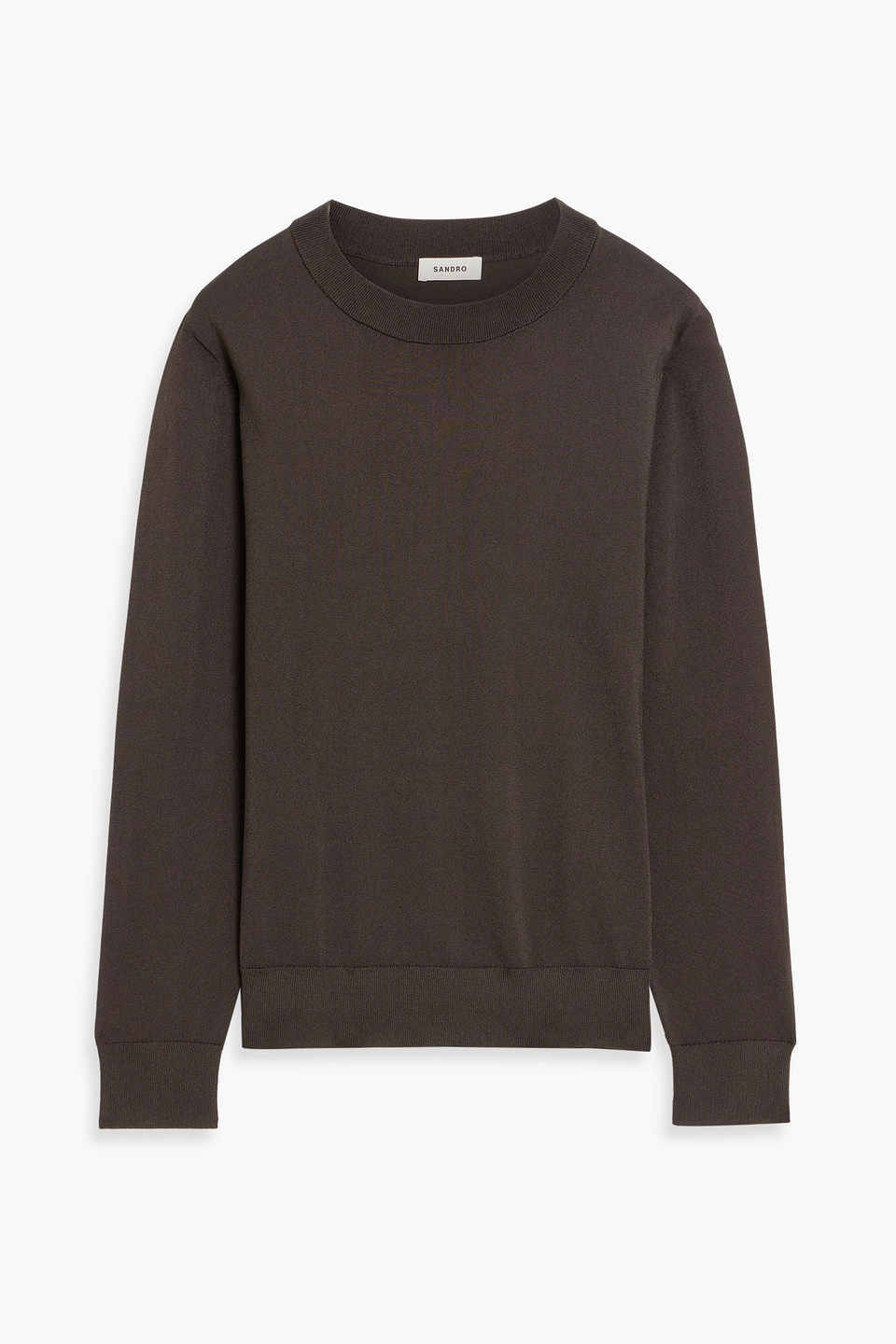 sandro - knitted sweater - brown - m